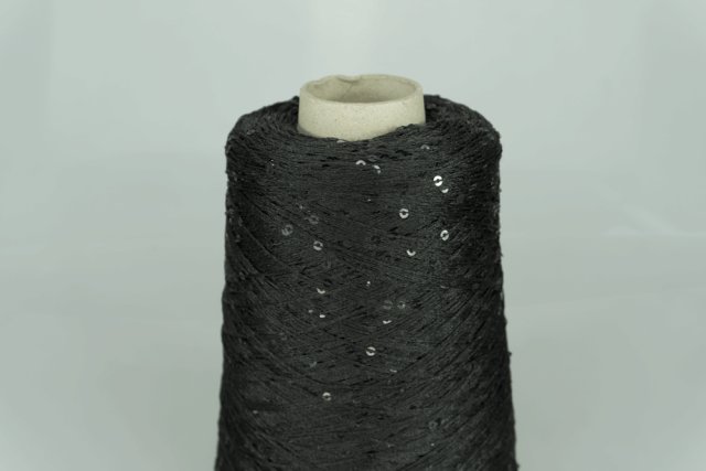 COFIL S.R.L. Art. PAILLETTES Col. 001 NERO ( Чёрный с чёрными пайетками )