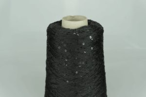 COFIL S.R.L.  Art. PAILLETTES  Col. 001 NERO ( Чёрный с чёрными пайетками ) 