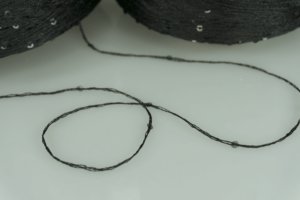 COFIL S.R.L.  Art. PAILLETTES  Col. 001 NERO ( Чёрный с чёрными пайетками ) 